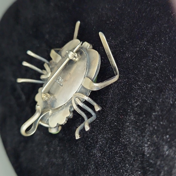 NWOT Marc Begay SS Masterpiece Carico Lake Turquoise Spider Pendant/Brooch - Picture 7 of 10